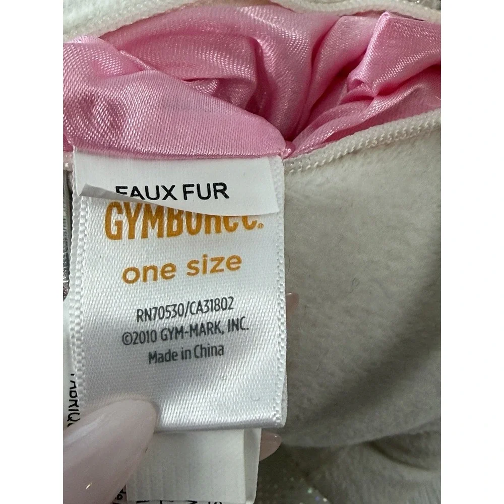 Gymboree UNICORN plush Purse Bag 2010 RARE Embroidered Flower Sliver Paws